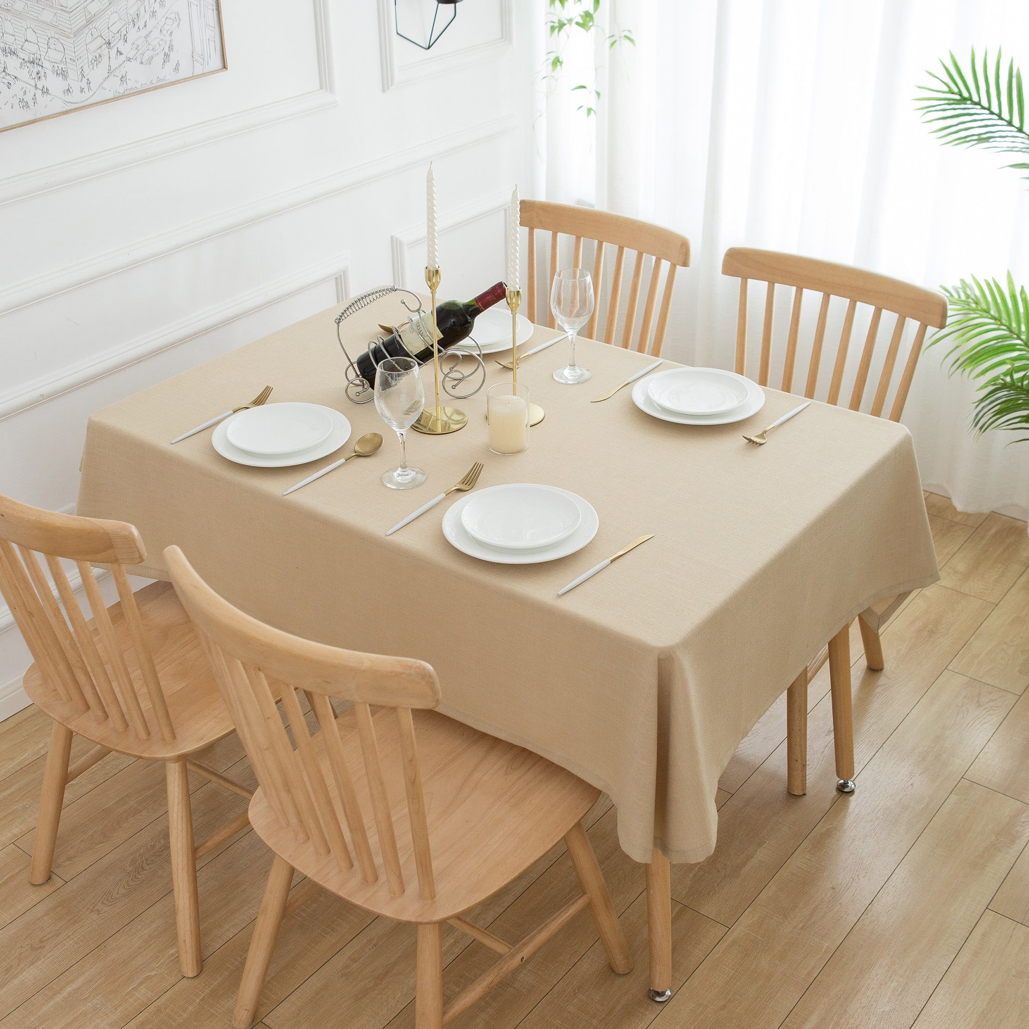 Simurq Tischdecke Wasserabweisend, Leinenoptik Tischdecke Abwaschbar - Lotu günstig online kaufen
