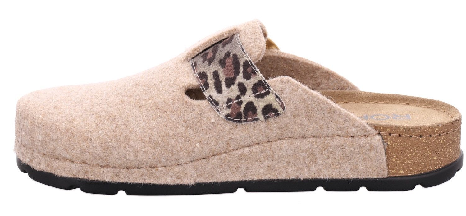 Rohde SOAVE Pantoffel Hausschuh, Filz Clog, Homeslipper mit Plateausohle