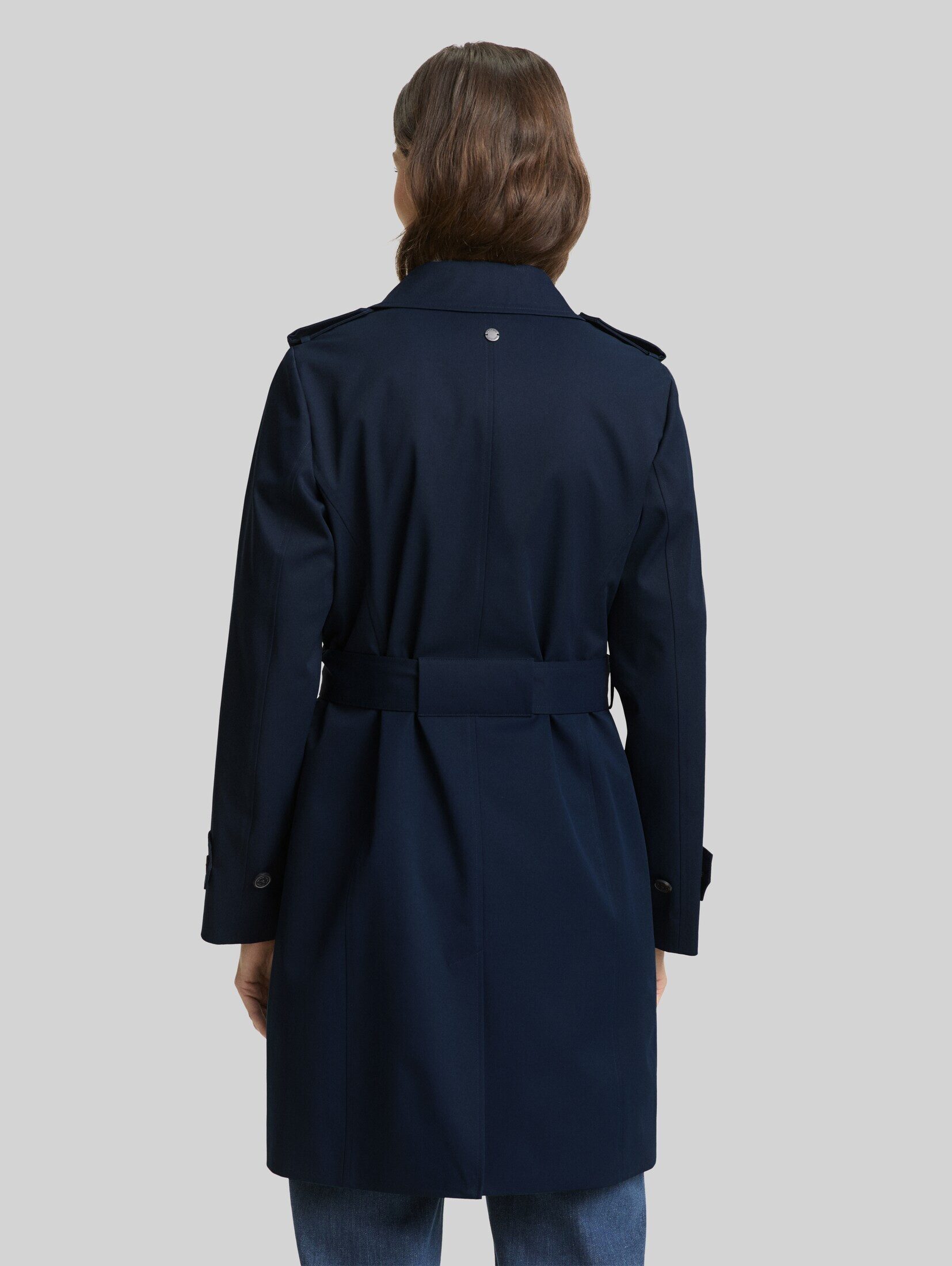 TOM TAILOR Kurzmantel Jacken Trenchcoat aus wasserabweisendem Material