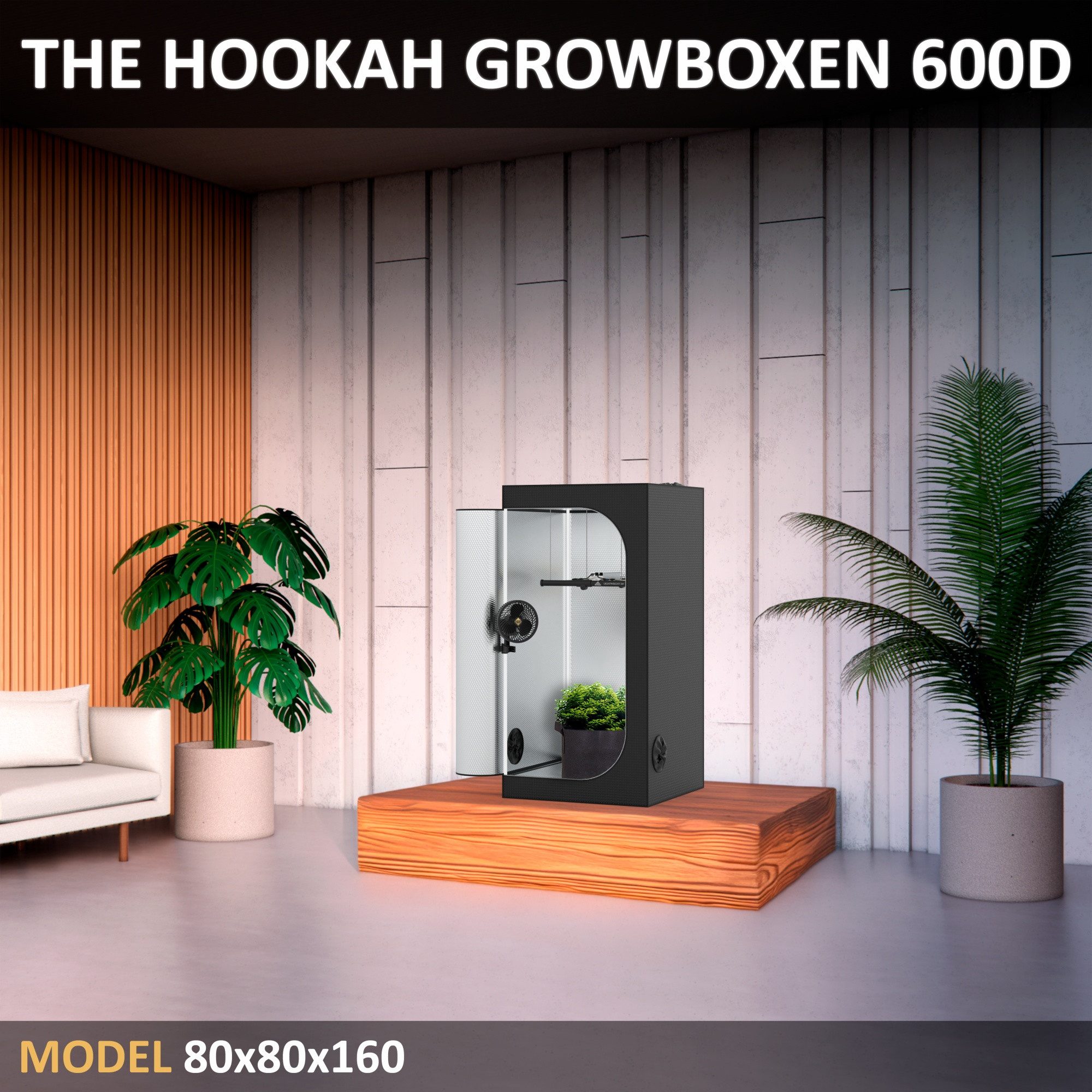 THE HOOKAH Gewächshaus Ohne Sichtfenste...