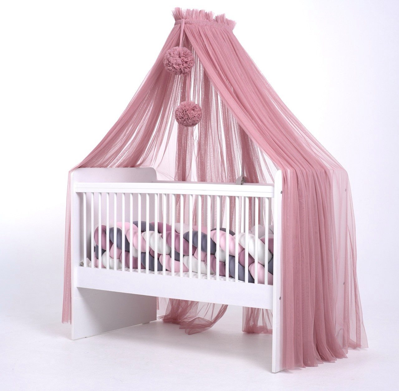 Baby Fancyroom Betthimmel Betthimmel aus 12 Meter Tüll aus 1. Klasse für Kinderbett Gitterbett, Himmel für Babybett Kinderbett