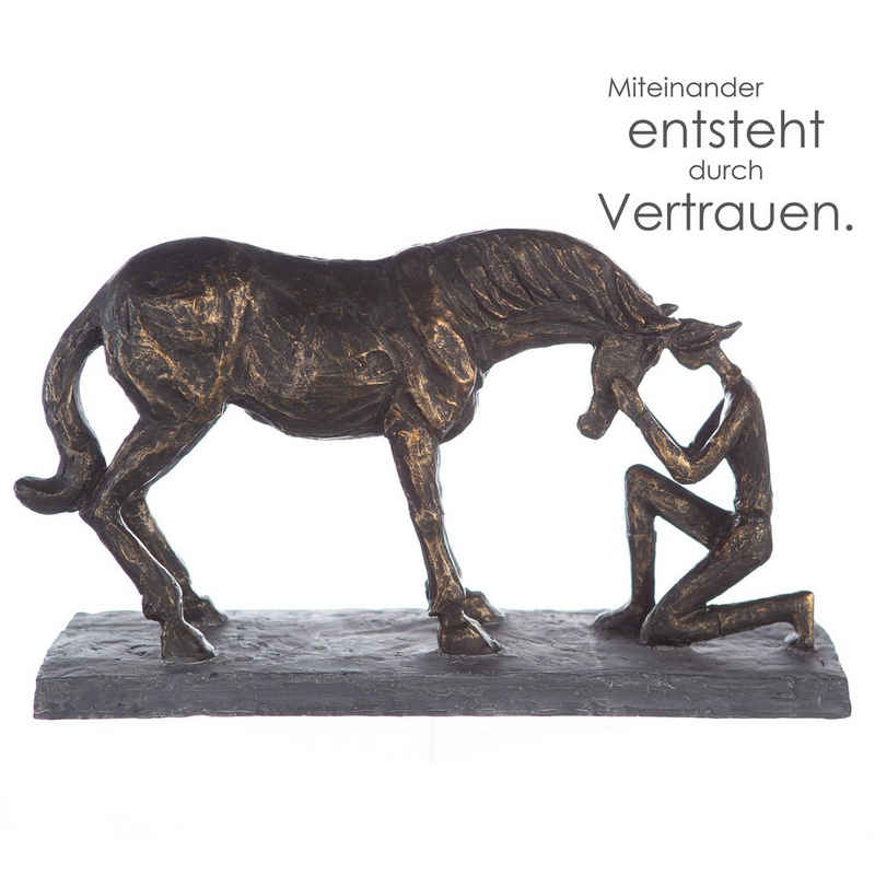 GILDE Dekofigur GILDE Skulptur Comprehension - bronze - H. 19cm x B. 32cm