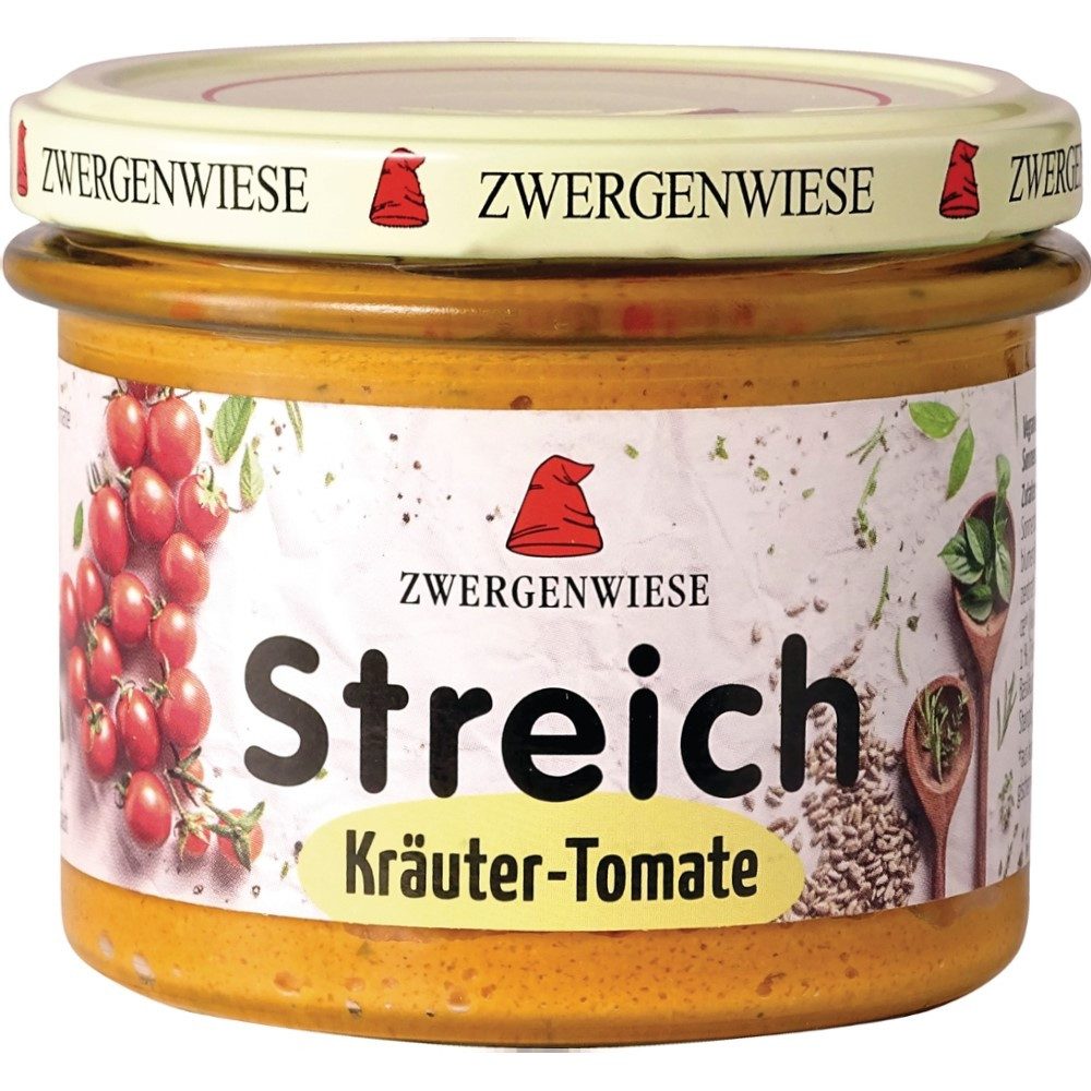 Zwergenwiese Herzhafter Brotaufstrich Streich - Kräuter-Tomate 180g
