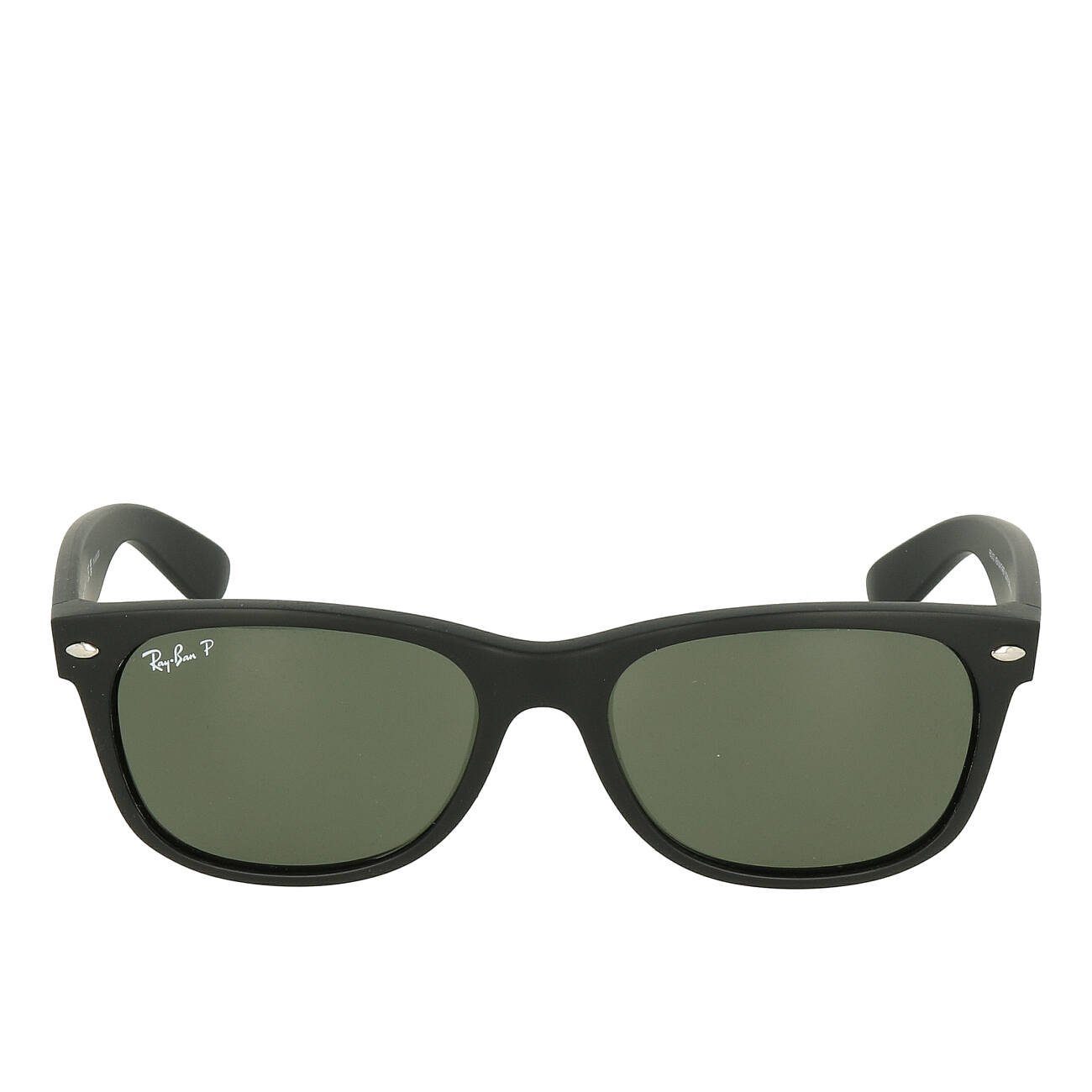 Ray-Ban Sonnenbrille Ray-Ban New Wayfarer Rubber Black Polar Green Polarized
