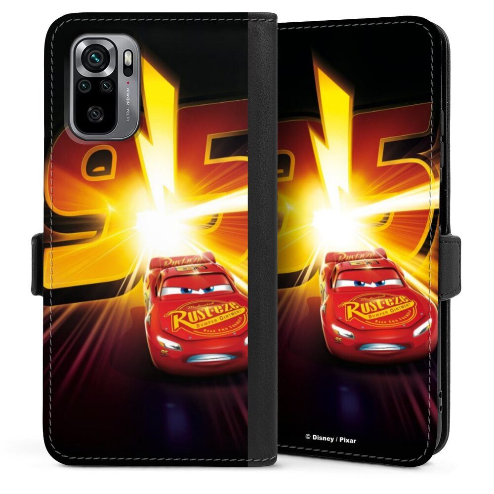 DeinDesign Handyhülle Offizielles Lizenzprodukt Cars Lightning Mcqueen 95 Cars3 Lightning 95, Xiaomi Redmi Note 10 4G Hülle Handy Flip Case Wallet Cover