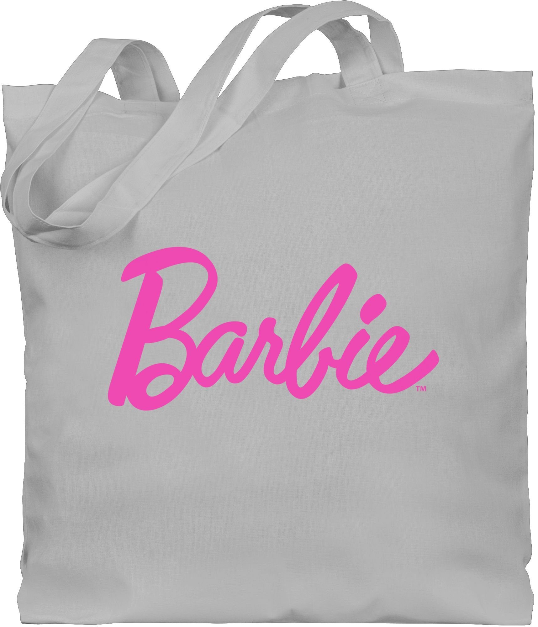 Shirtracer Umhängetasche Barbie Logo Schriftzug, Barbie Tasche 3 Hellgrau