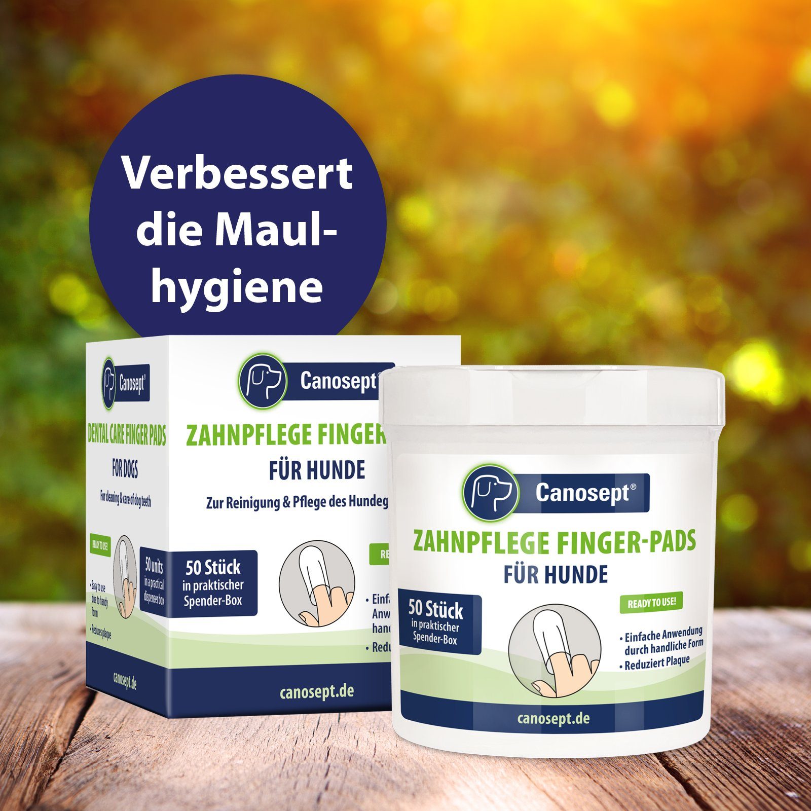 Canosept Fellpflege Canosept Zahnpflege Finger-Pads für Hunde 50 Stück