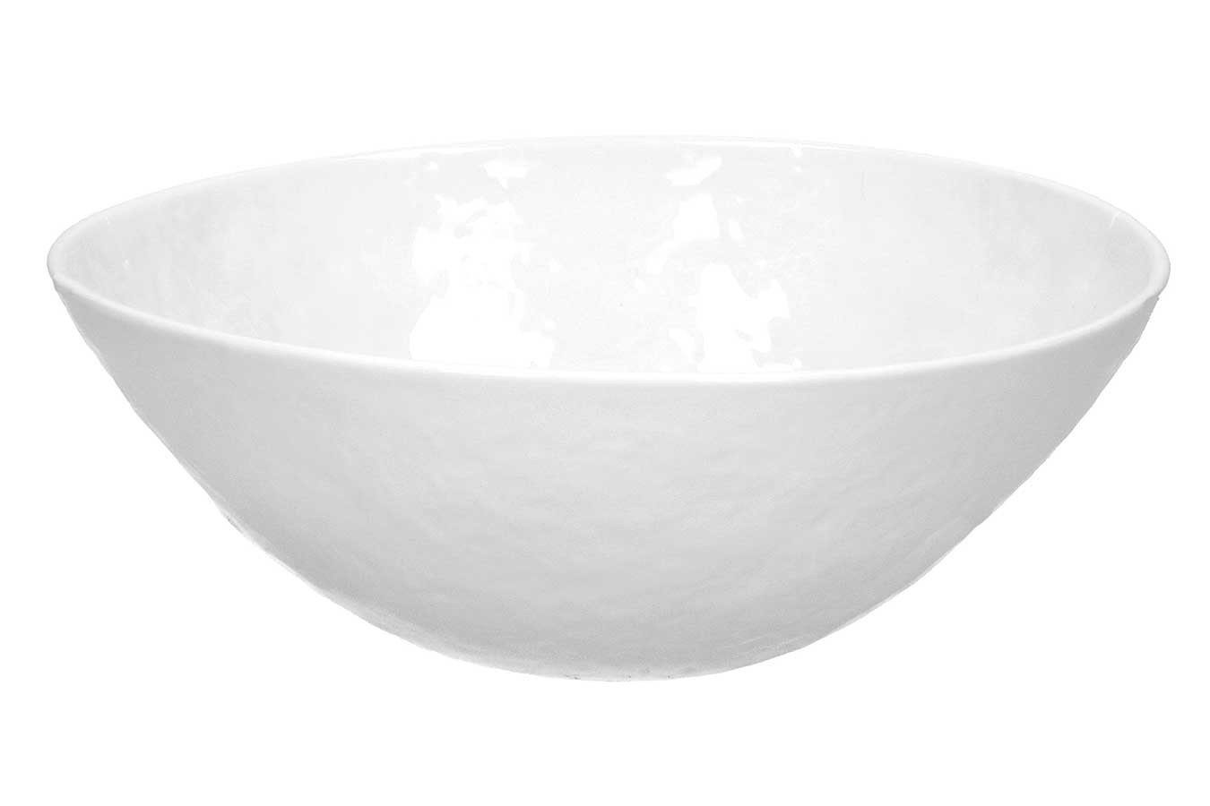 daslagerhaus living Salatschüssel Salatschüssel Porcelino weiß D 24cm, Porzellan
