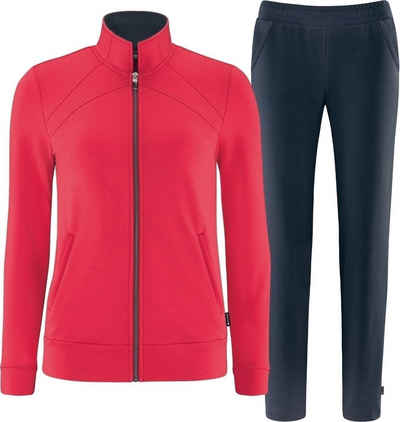 SCHNEIDER Sportswear Trainingsanzug DELIAW - Damen Wellness-Anzug - cyberred/granit