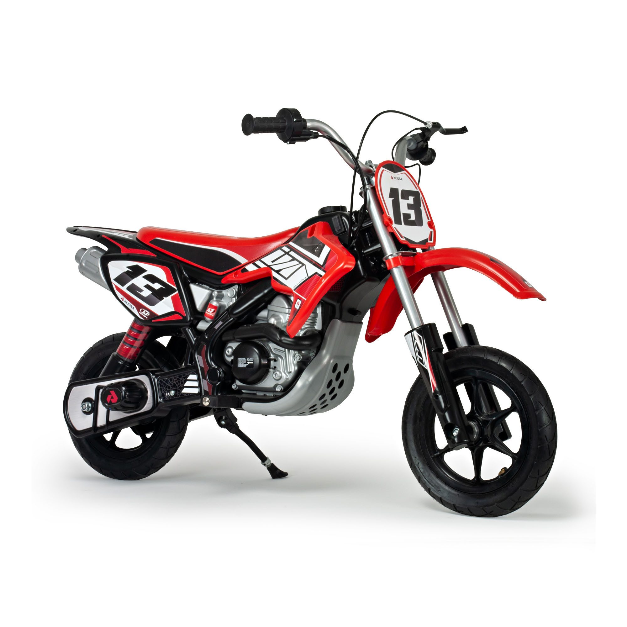 INJUSA Elektro-Kindermotorrad Red Fighter, Belastbarkeit 40 kg, Elektro-Kindermotorrad 24V, bis 11 km/h, Gummireifen & 40 kg Tragkraft