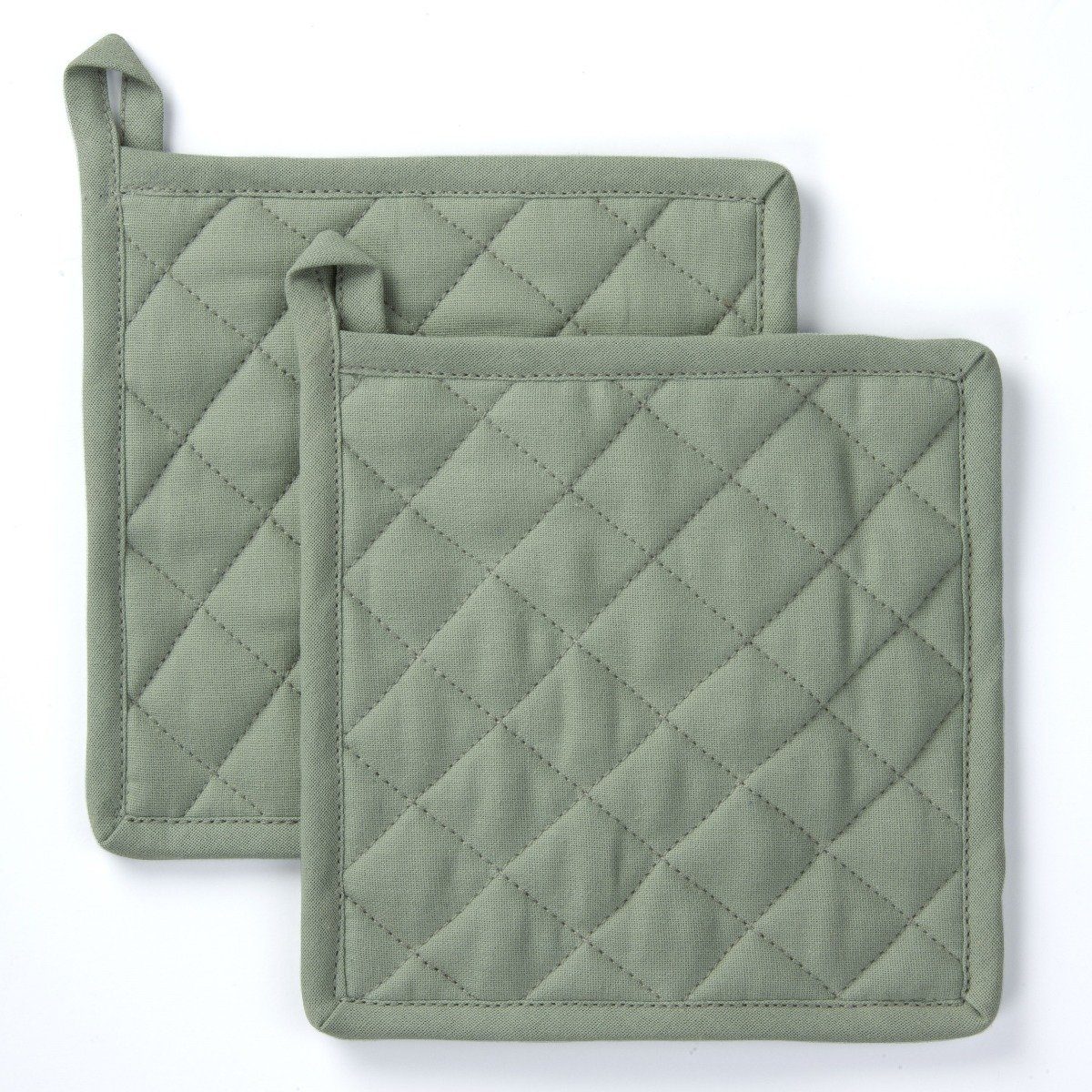 Byrklund Geschirrtuch Topflappen Stay Cold Jade - 2x 20x20 cm, aus 100% Baumwolle, Premium-Qualität - Vielfältig einsetzbares