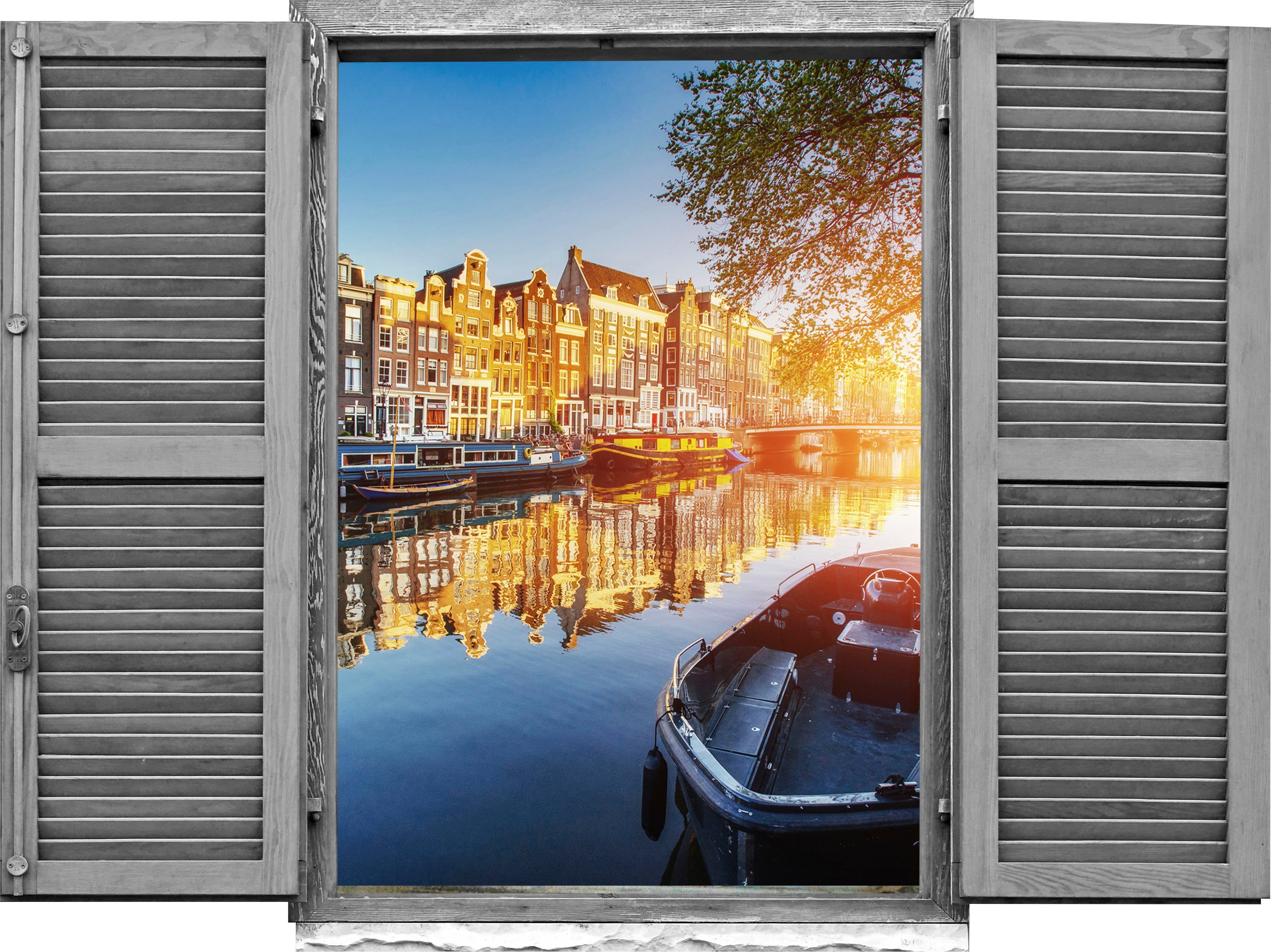 queence Wandtattoo Holland (1 St), Wandsticker, Wandbild, selbstklebend, 3D, Fenster