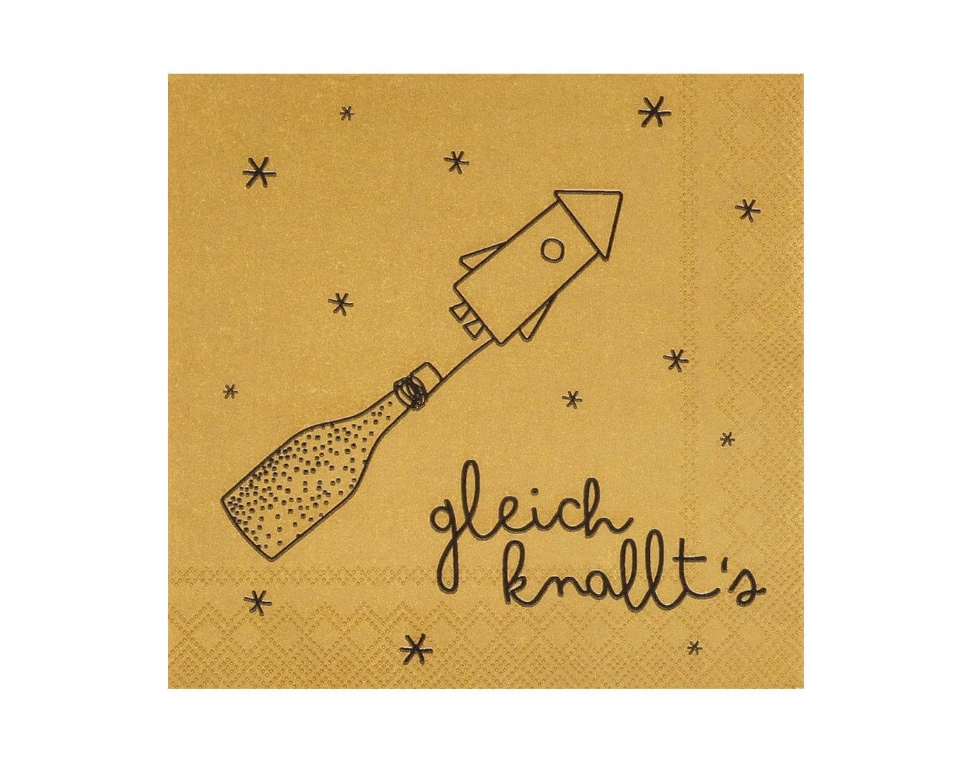 Räder Design Papierserviette Cocktailservietten - Gleich knallt's