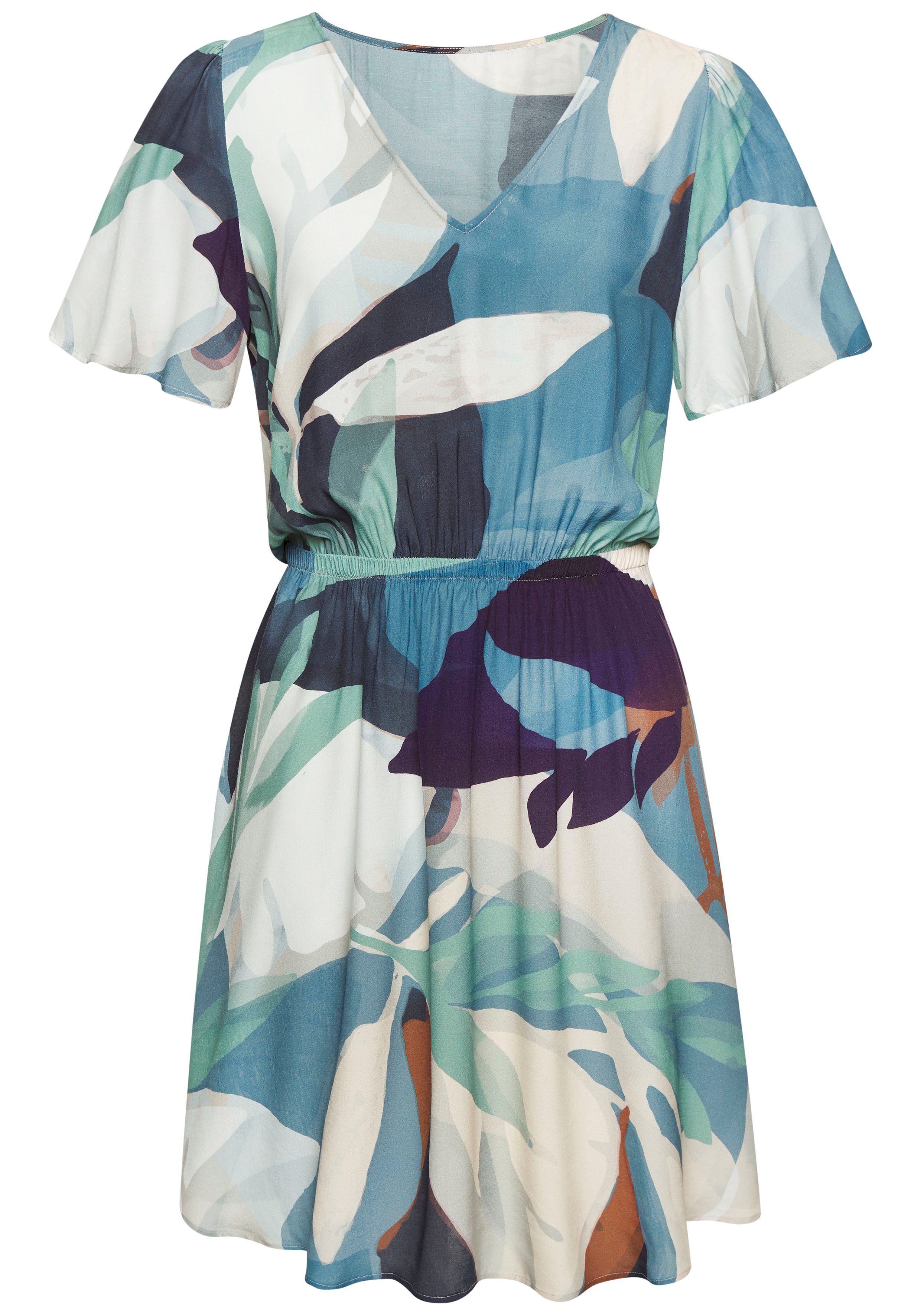 LASCANA Sommerkleid mit luftigen Flügelärmeln, kurzes günstig online kaufen
