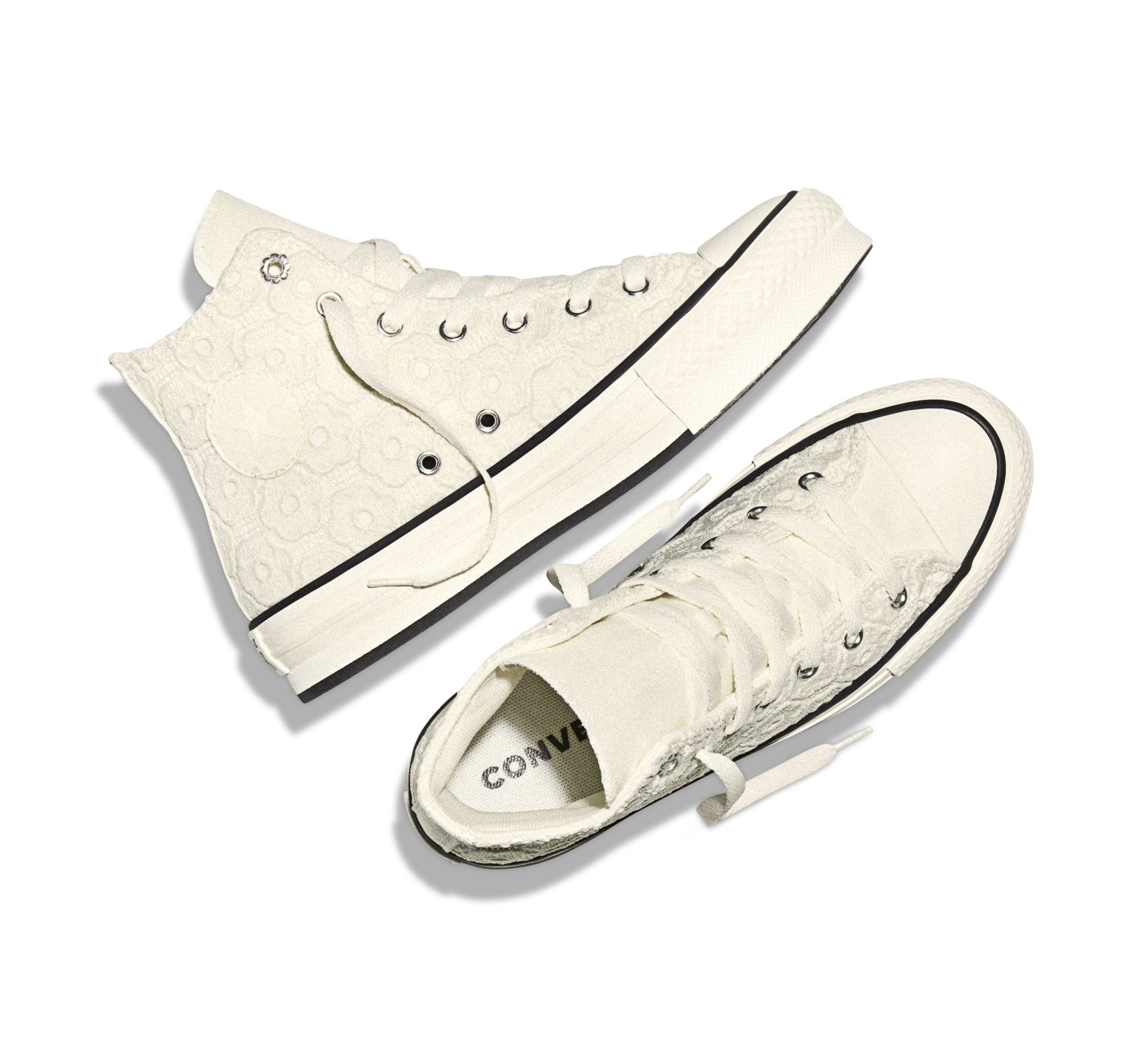 Converse CHUCK TAYLOR ALL STAR EVA LIFT PLATFORM FLORAL CROCHET Sneaker (für Jugendliche) für Alltag, sportlicher Stil – Bild 4 von 5