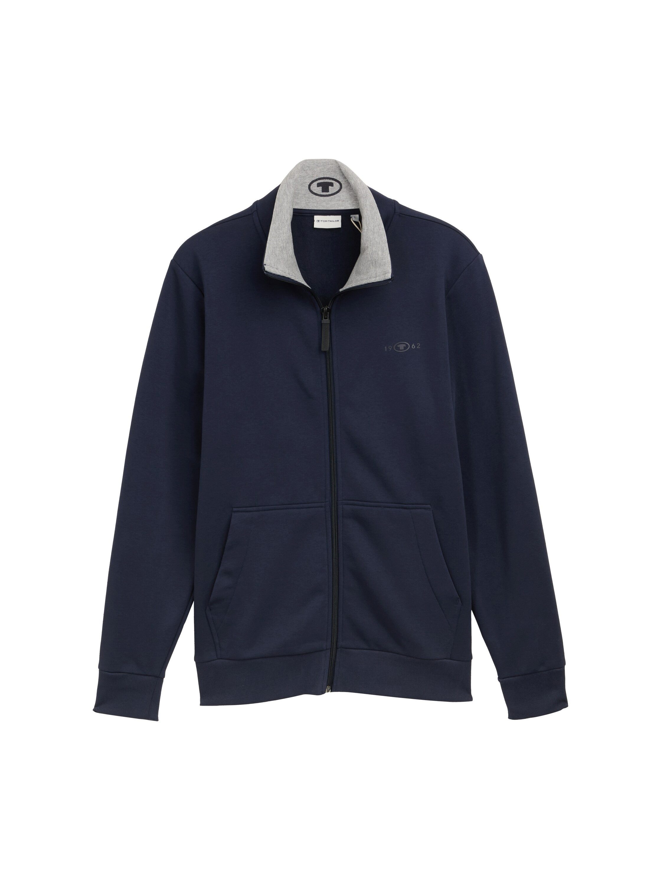 Tom Tailor Herren Sweatjacke PRINTED STAND-UP - Regular Fit günstig online kaufen