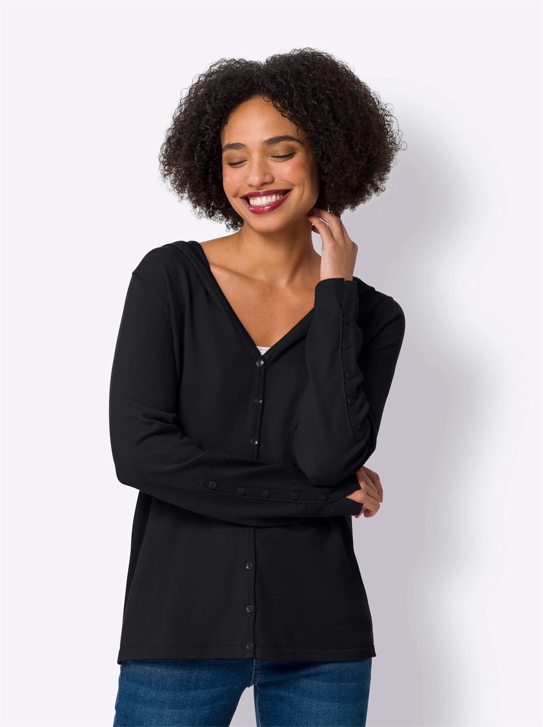 heine Strickjacke Kapuzenstrickjacke günstig online kaufen