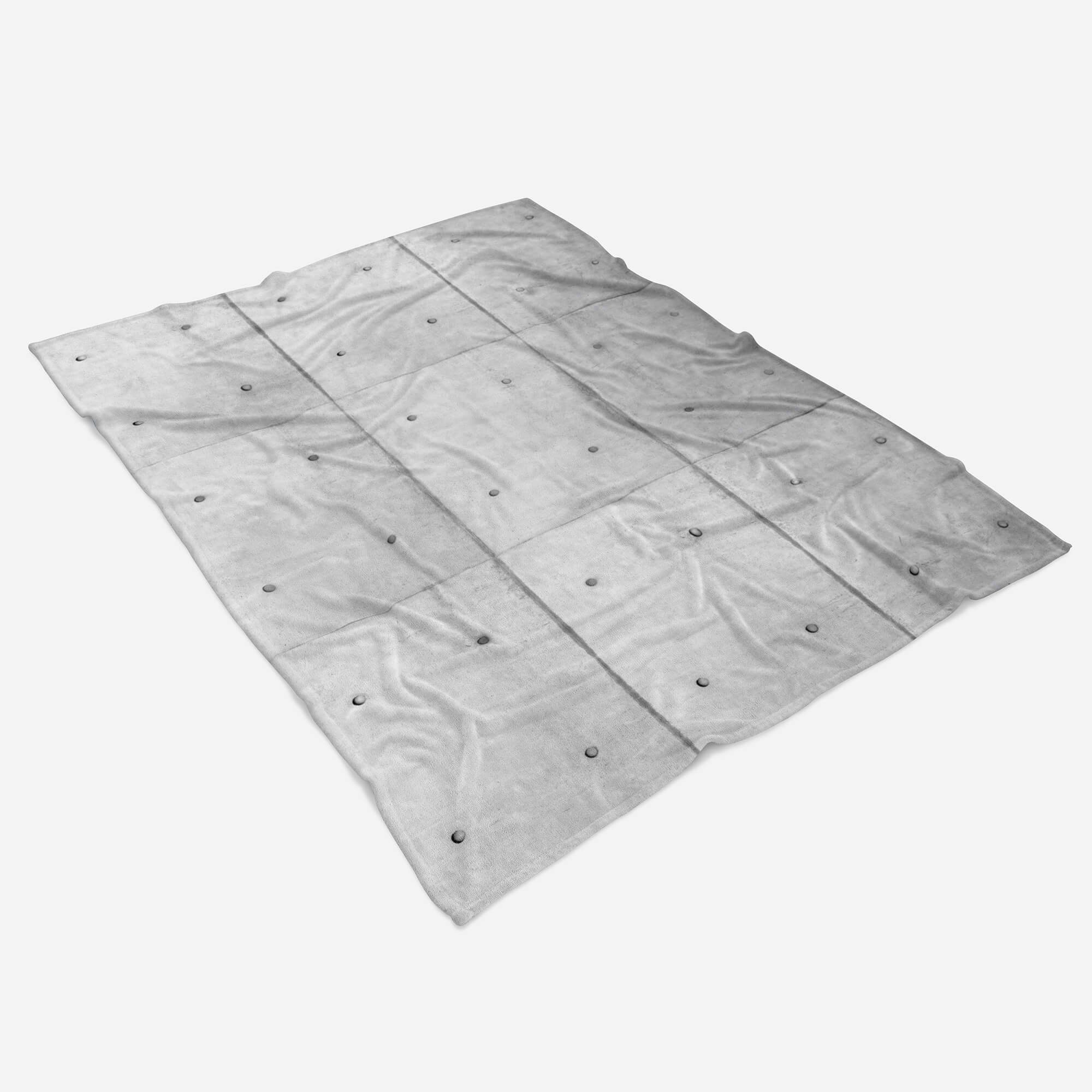Grau Kuscheldecke Fotomotiv Betonstruktur Beton Handtücher mit Art Strandhandtuch Handtuch Baumwolle-Polyester-Mix Auf, Saunatuch (1-St), Handtuch Sinus