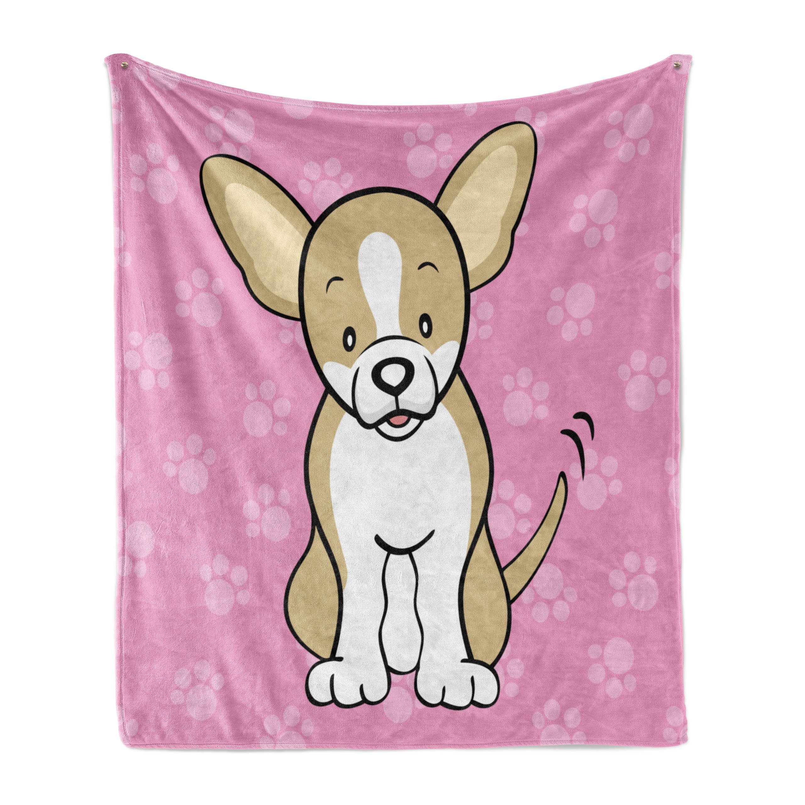 Wohndecke Gemütlicher Plüsch Chihuahua Innen- Abakuhaus, für den Cartoon-Hund und Außenbereich