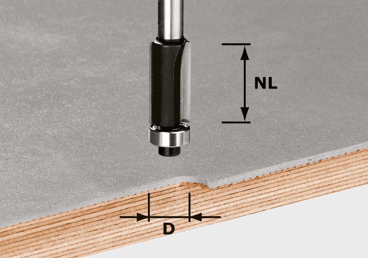 Kantenfräser Festool Bündigfräser HW S8 D12,7/NL25