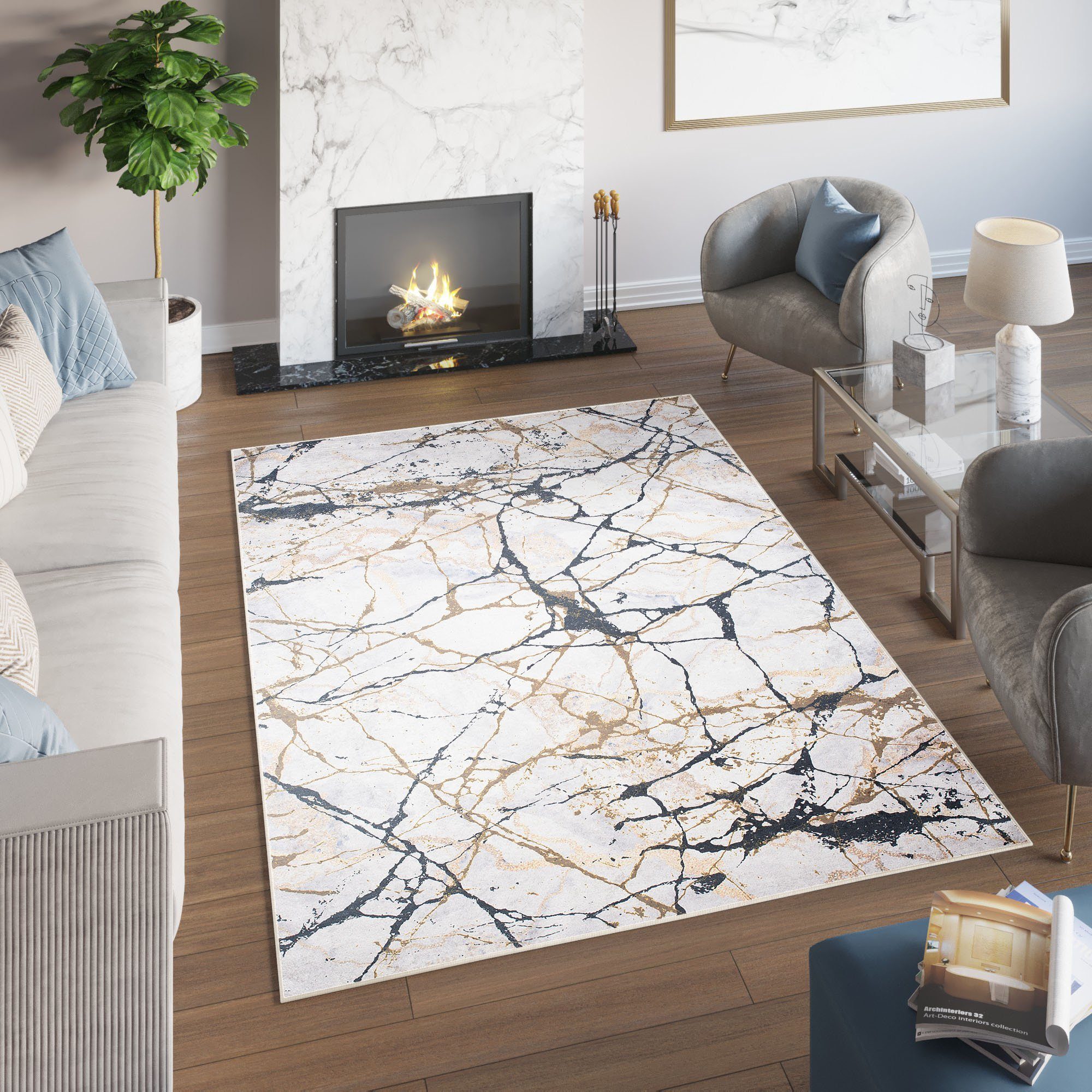 Tapiso Designteppich TOSCANA, rechteckig, Höhe: 6 günstig online kaufen