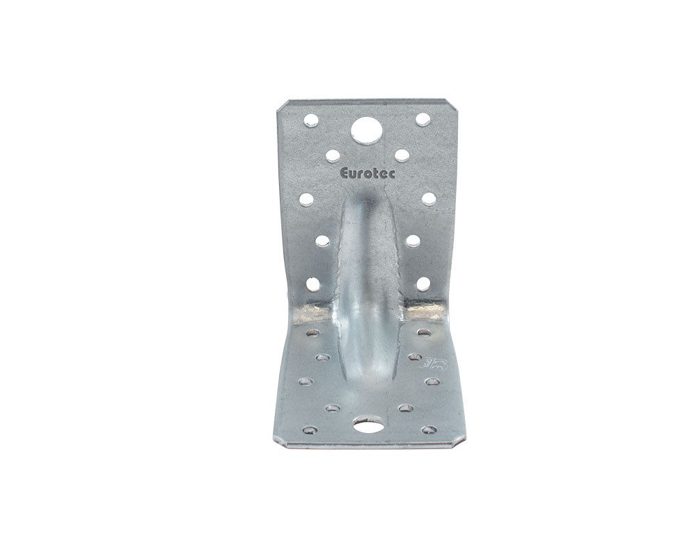 Eurotec Winkelverbinder Winkelverbinder mit Rippe, Stahl feuerverzinkt, 90x90x65 mm, (100-St)