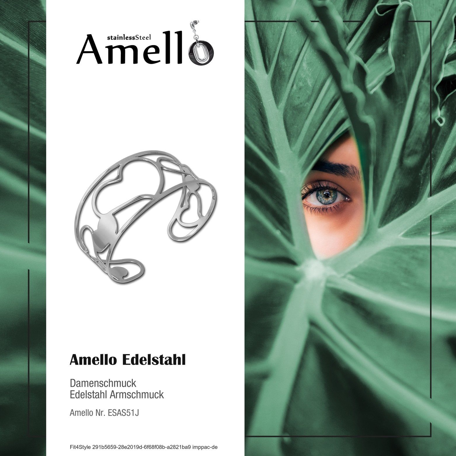 Amello Armspange Amello Herzen Damen Armreif silber (Armspange), Damen Arms günstig online kaufen