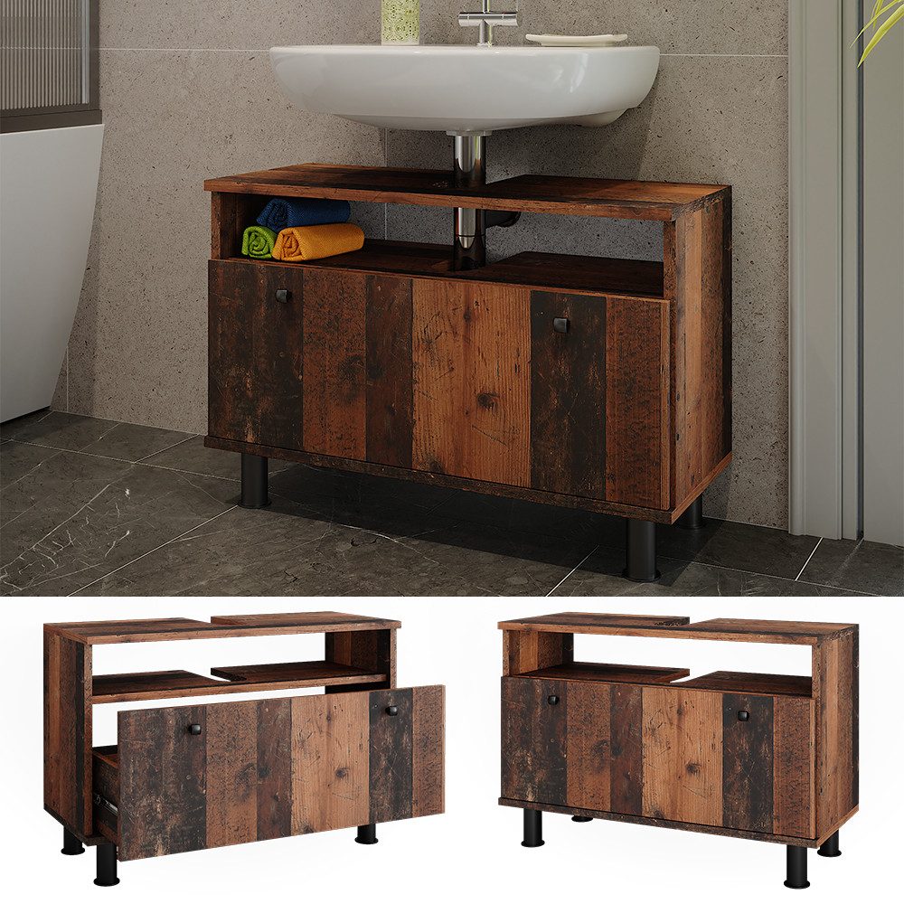 Vicco Waschbeckenunterschrank Fynn, Oldstyle, 80.2 x günstig online kaufen