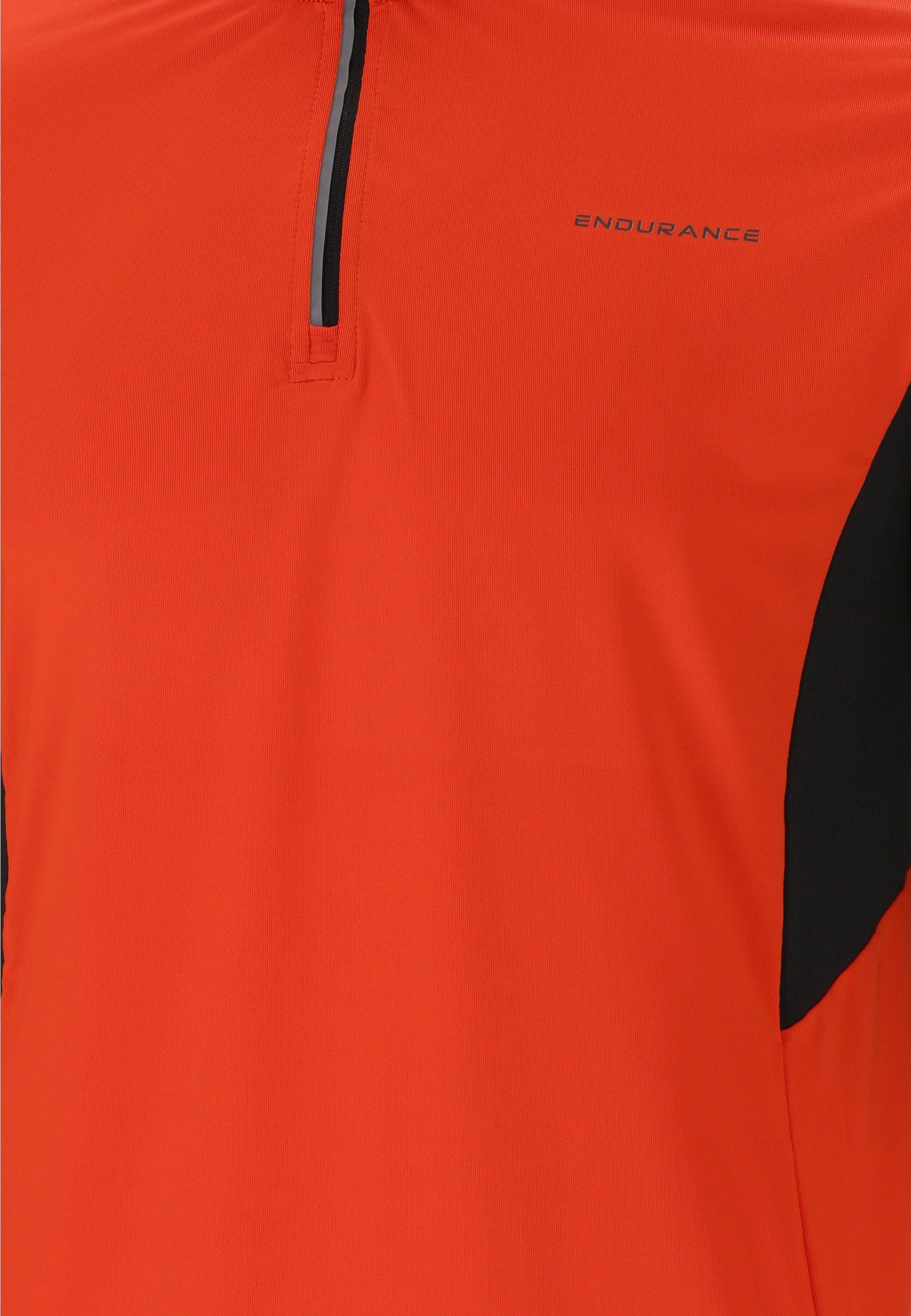 orange (1-tlg) mit ENDURANCE Langarmshirt LANBARK hochwertiger Sportausstattung