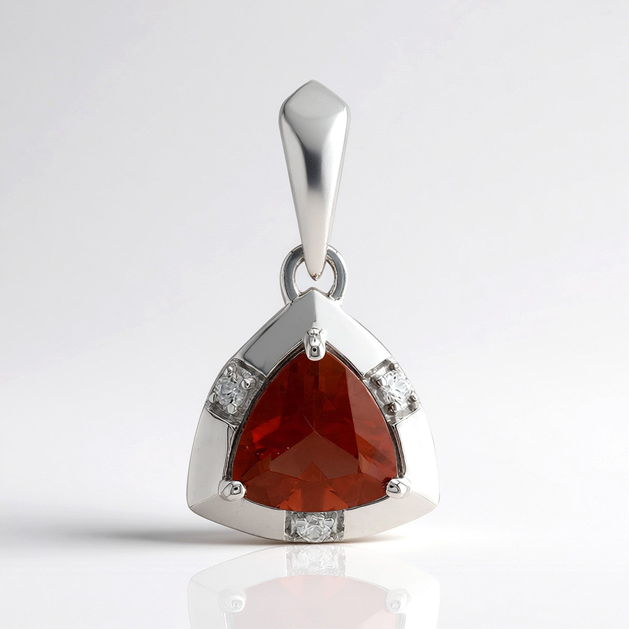 Cavill Kettenanhänger Oregon-Sonnenstein-Silberanhänger, 0,867 ct Trilliant (1-tlg)