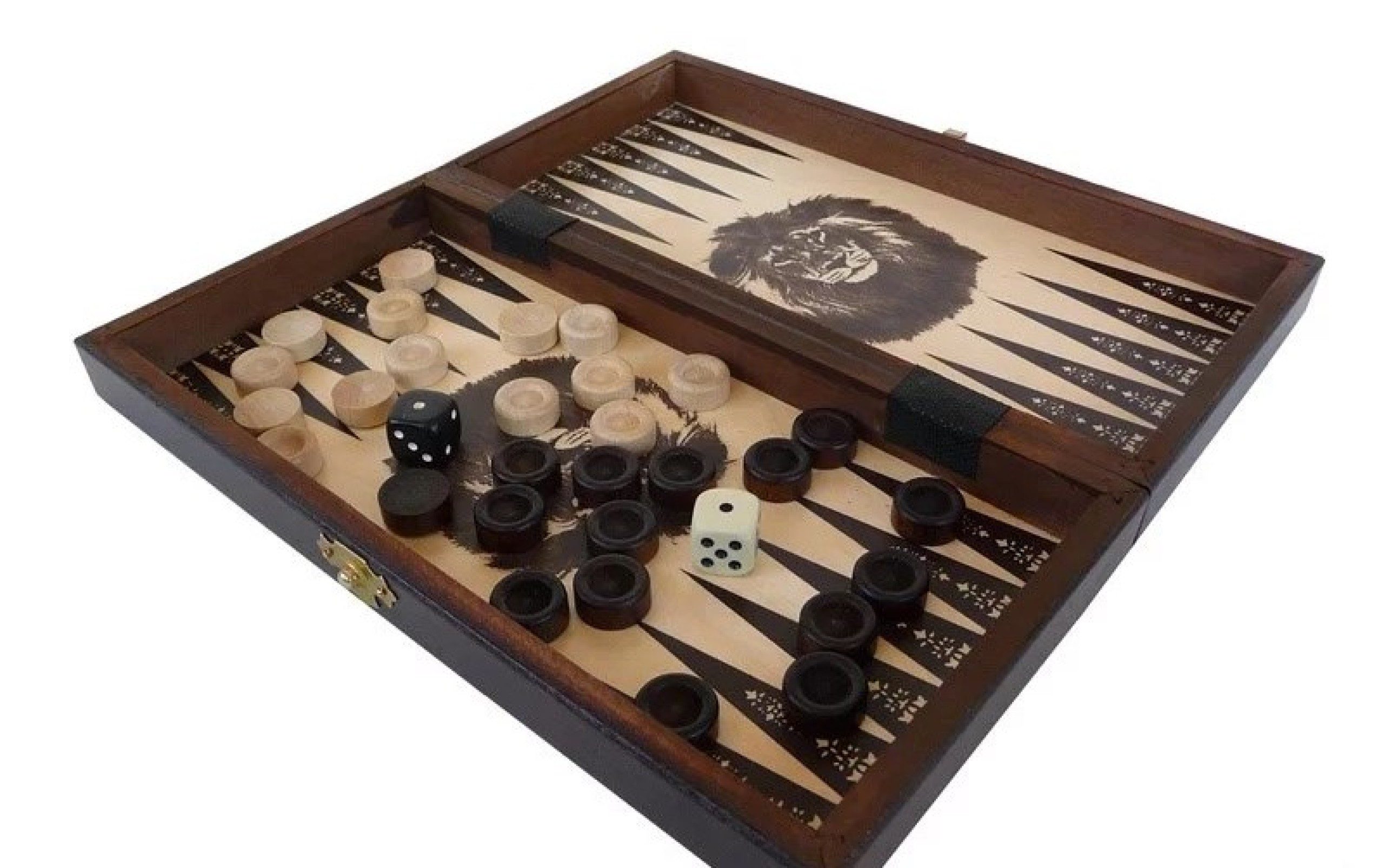 Holzprodukte Spielesammlung Schach Backgammon Dame Schachspiel Schachbrett 27 x 27 cm GÜNSTIG Holz