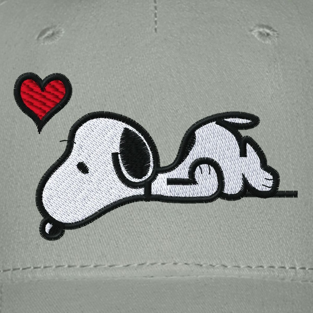 Spreadshirt Baseball Cap Peanuts Snoopy Liebe Herz Love Stick Geschenkidee Flexfit Cap (1-St)