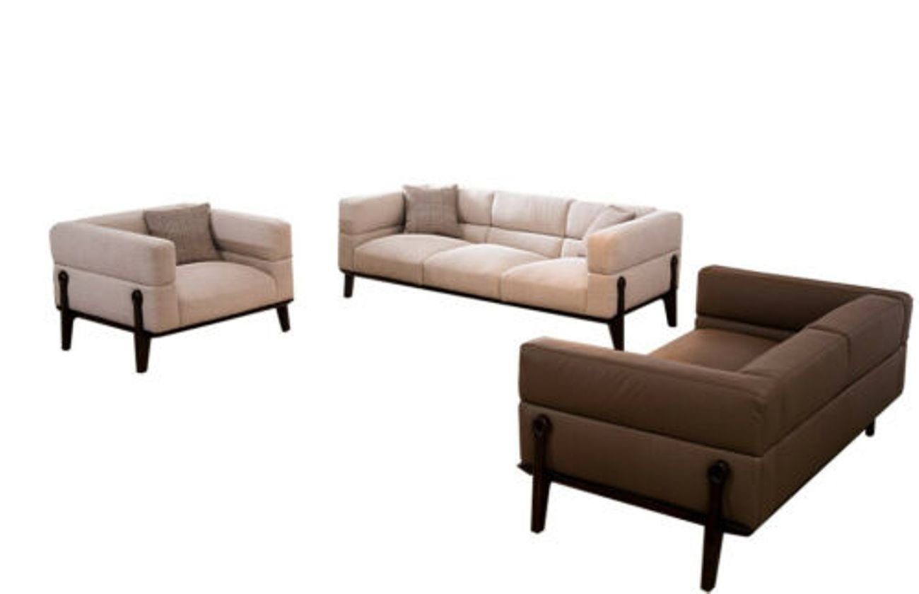 JVmoebel Wohnzimmer-Set, Luxus Textil Couch Designer Set Garnitur Polster Sitz 3+2+1 Sofa