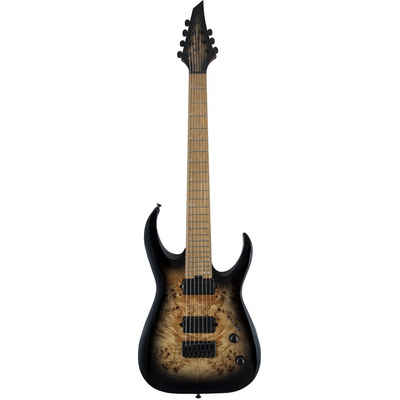 Jackson E-Gitarre, Pro Series Signature Misha Mansoor Juggernaut HT7P Black Burst Burl
