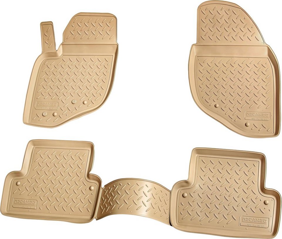 RECAMBO Passform-Fußmatten CustomComforts (4 St), für VOLVO S60, 2000 -  2009, perfekte Passform, Hohe Gummiqualität (TPE Material) – längere  Lebensdauer der Automatten