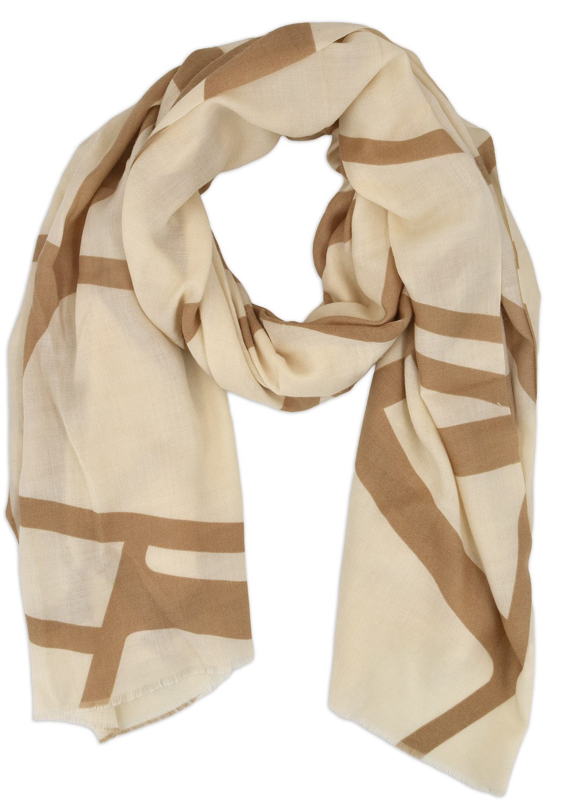 styleBREAKER Modeschal Schal mit Graphic Lines günstig online kaufen