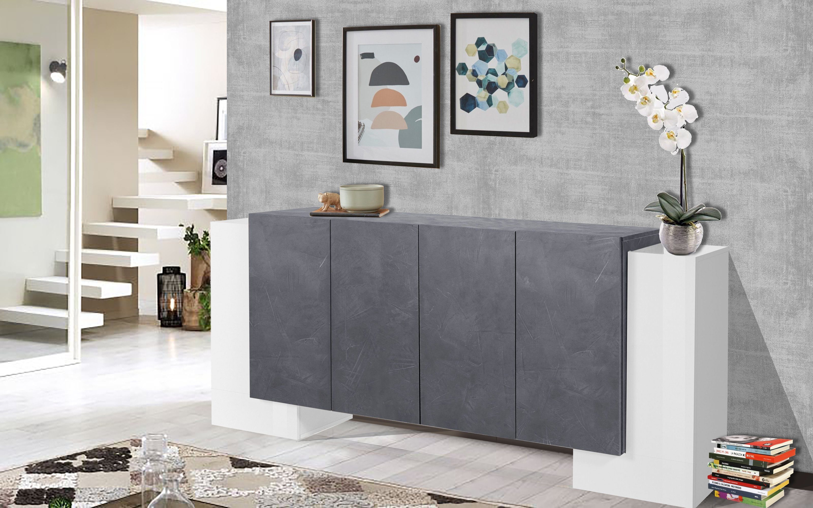 möbelando Sideboard Pinerolo, 210 x 85 x 45 cm (B/H/T)