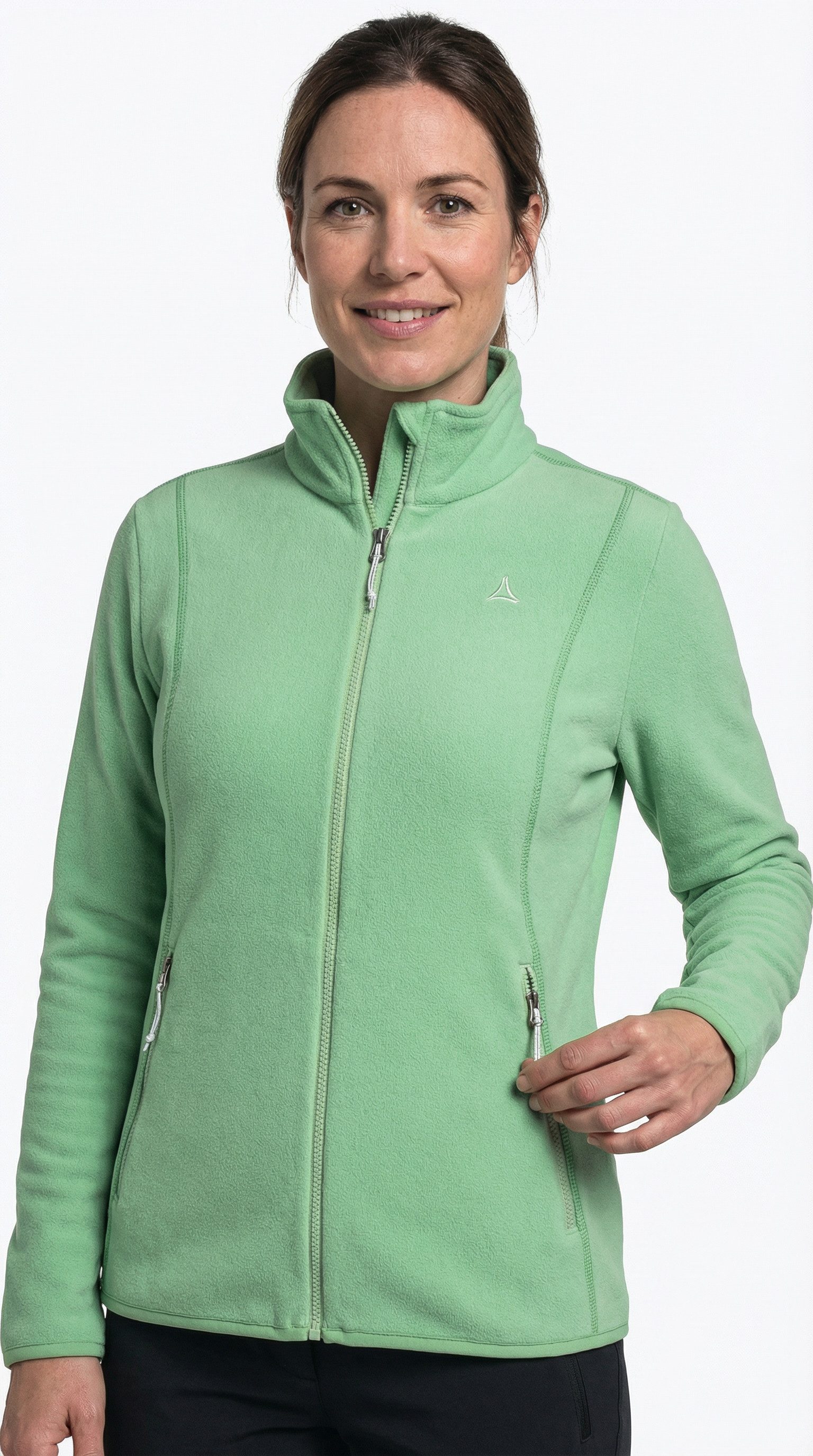 Schöffel Fleecejacke Fleece Jk Style Ash WMS sportlicher Stil mit Logostickerei, wärmendes Material