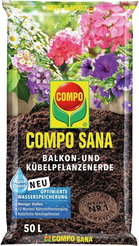 Compo Blumenerde Balkon+Kübelpfl.erde 50 L Compo Sana