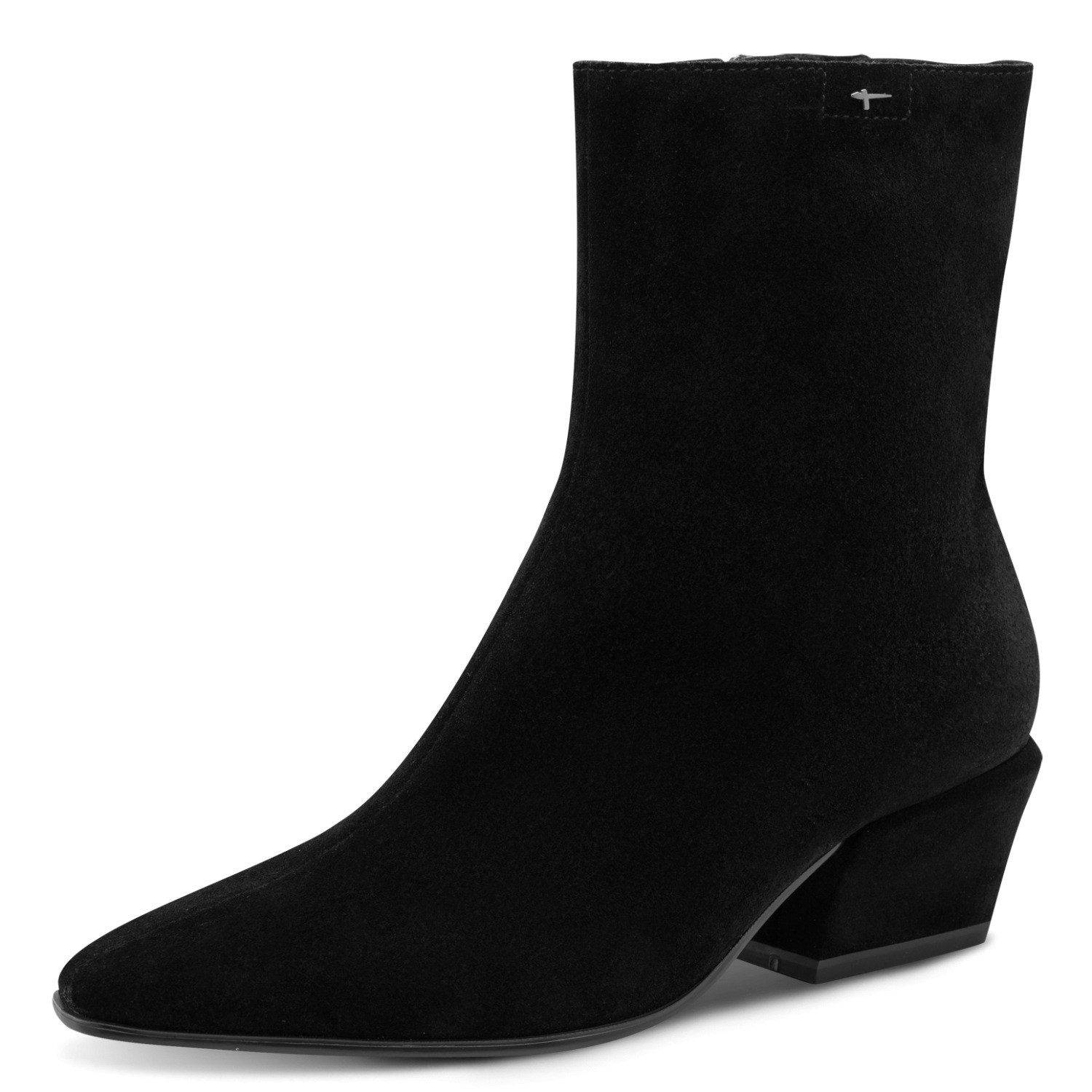 Tamaris Stiefelette Blockabsatz, Cowboystiefelette mit T-Logoverzierung