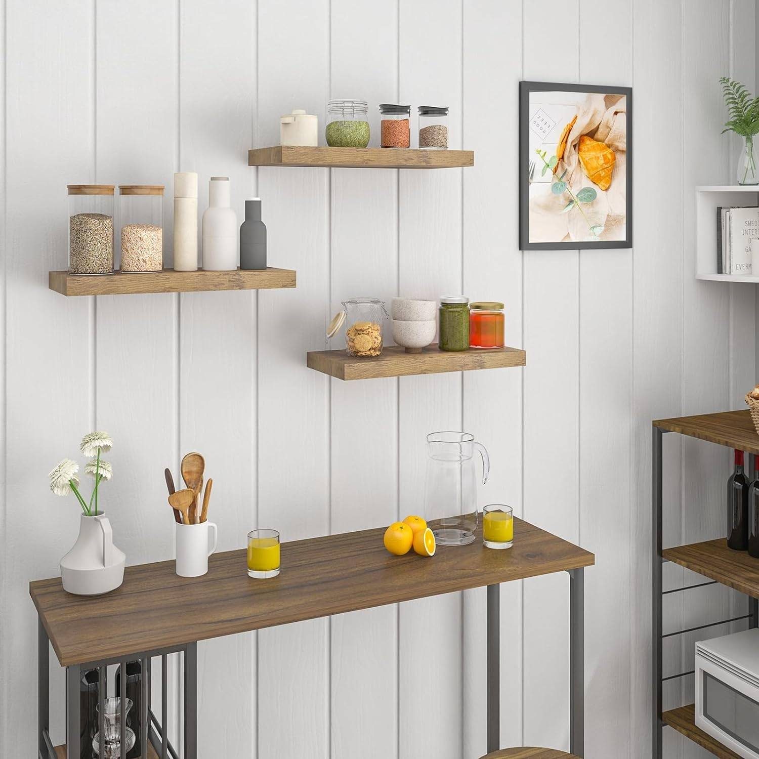 Woltu Wandregal, Set 3-tlg., Wandboard für Deko aus MDF Holz günstig online kaufen