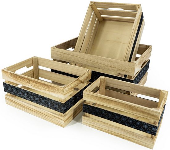 NOOR LIVING Aufbewahrungsbox »Aufbewahrungsboxen-Set 4-tlg., natur