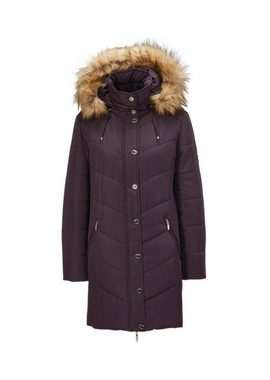 GOLDNER Winterjacke Longjacke mit Kapuze und Fellimitat