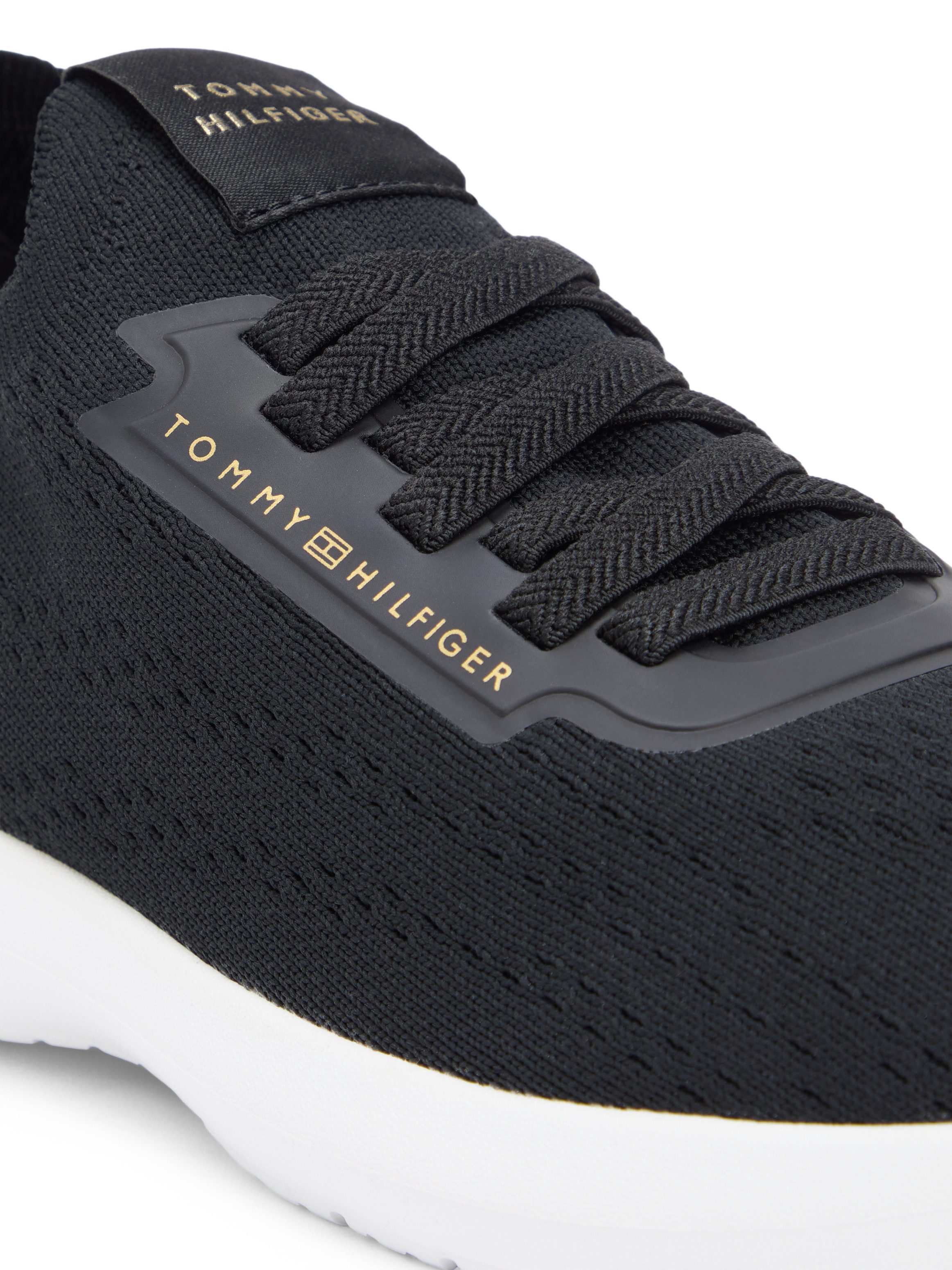 Tommy Hilfiger TH KNIT EXTRALIGHT RUNNER Slip-On Sneaker Freizeitschuh, Halbschuh, Slipper mit elastischen Schnürsenkeln