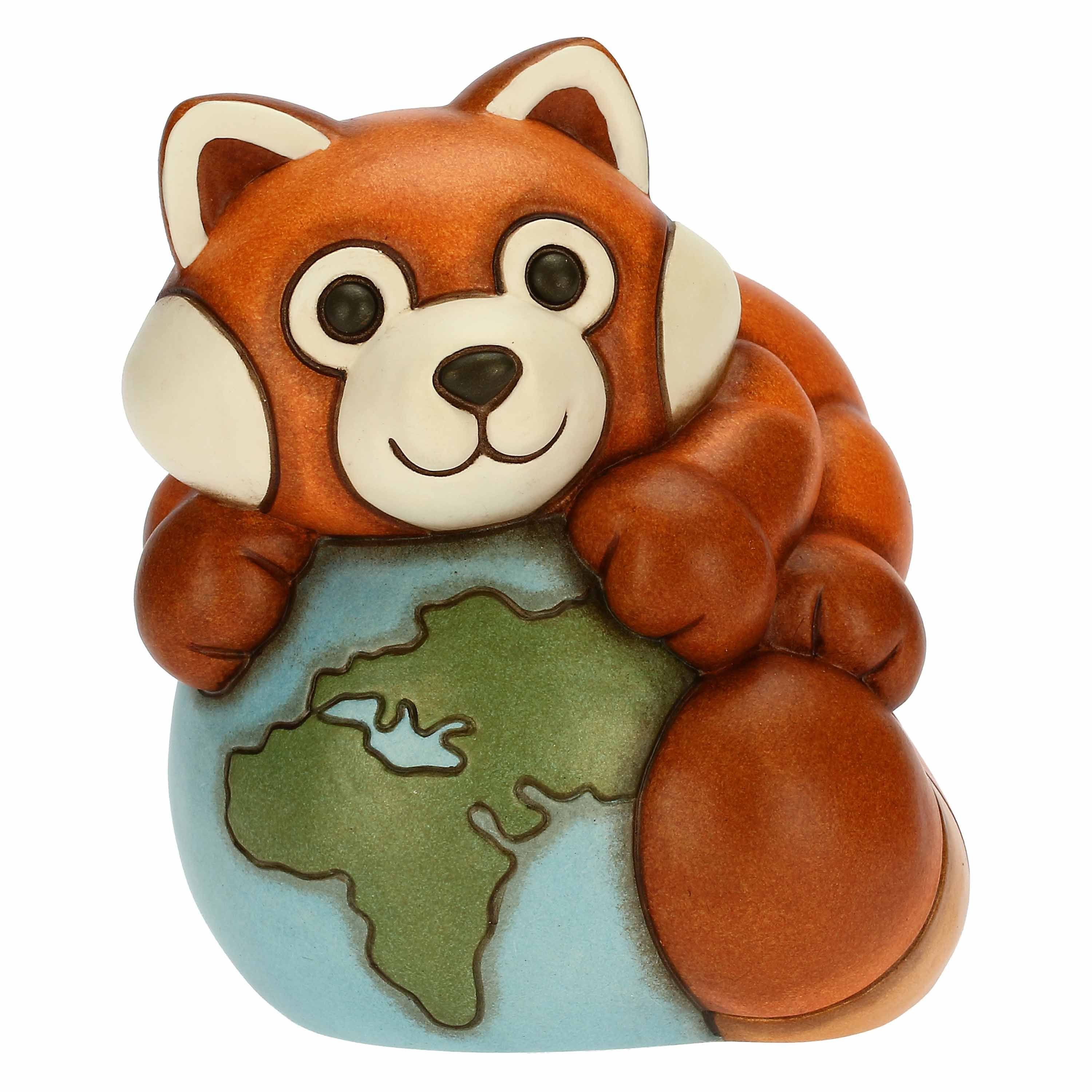 THUN SpA Dekofigur THUN 'Roter Panda  Dreamer mit Weltkugel aus Keramik' 2023