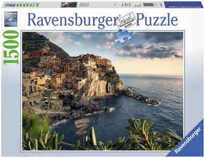 Ravensburger Puzzle Blick auf Cinque Terre, 1500 Puzzleteile, Made in Germany, FSC® - schützt Wald - weltweit