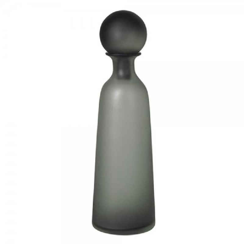 Broste Copenhagen Dekovase Vase Bottle Glas Grey (12x41,5 cm)