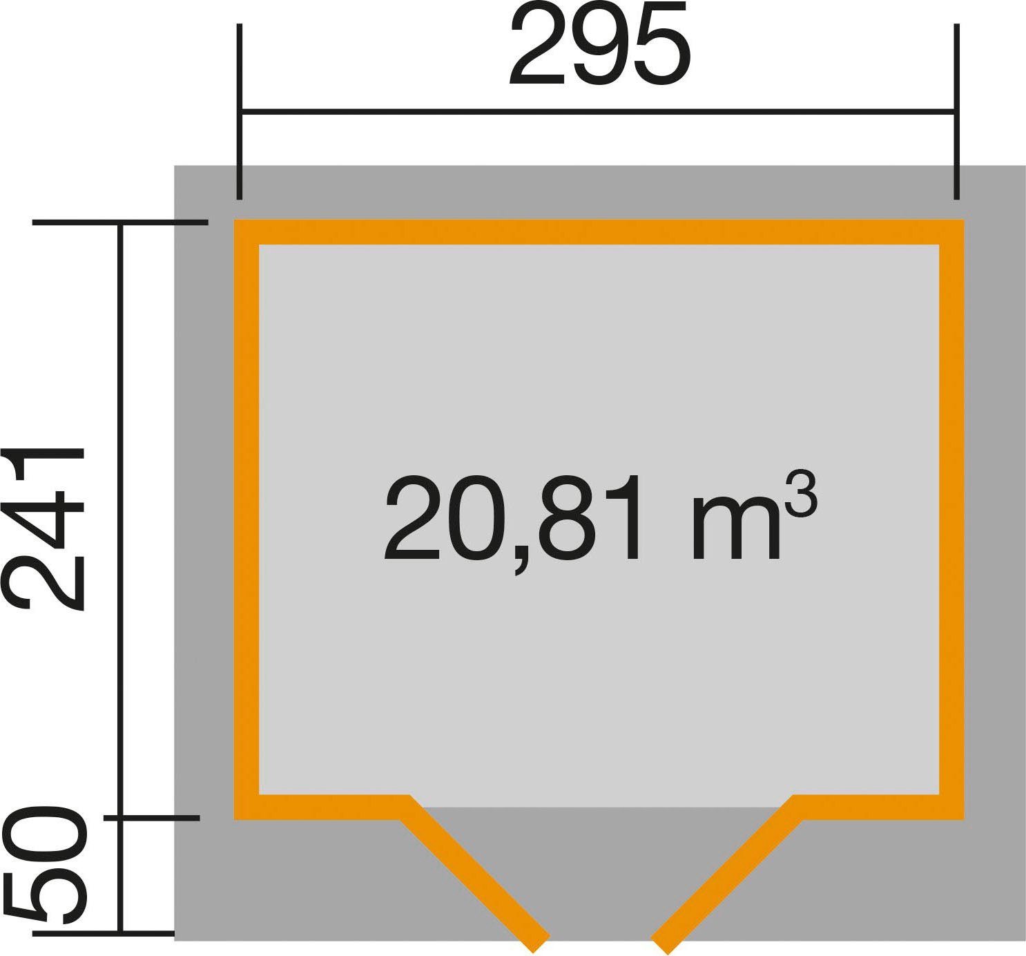 BxT: cm weka 361x316 126 Gartenhaus Plus, Designhaus