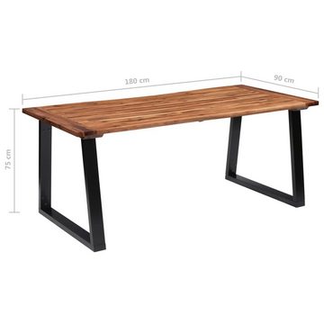 vidaXL Esstisch Esstisch Massivholz Akazie 180 x 90 cm (1-St)