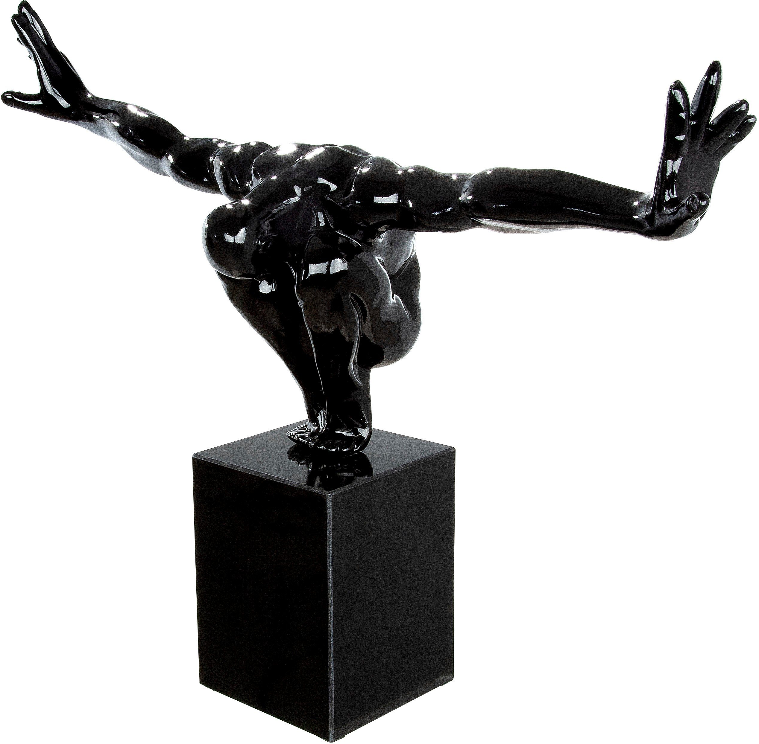 Casablanca by Gilde Skulptur Skulptur Cliffhanger (1 St), auf Marmorsäule schwarz | Skulpturen